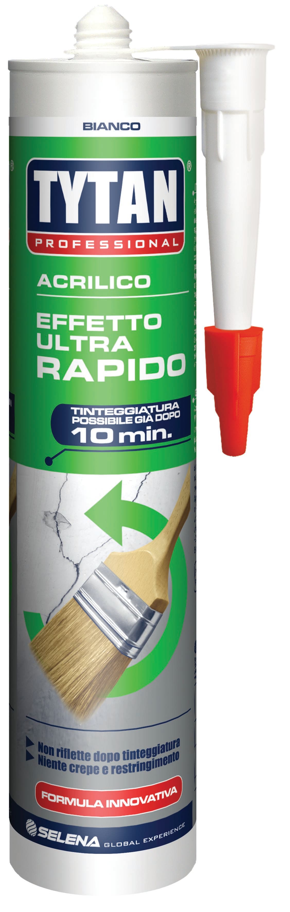 Silicone Acrilico Ultra Rapido Ml. 300 Bianco 12 Pezzi Tytan - 2