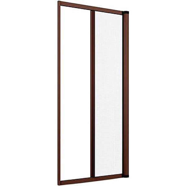 Zanzariera Kit Porta Effe Marrone Ral 8017 Fibra Vetro PVC Cm 150 H.cm 250
