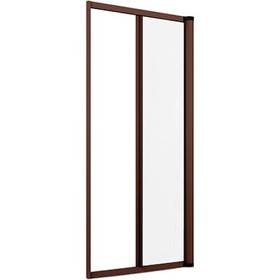 Zanzariera Kit Porta Effe Marrone Ral 8017 Fibra Vetro PVC Cm 150 H.cm 250 - 2