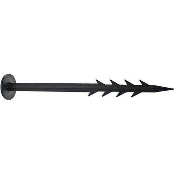 Picchetto Chiodo Blocca Telo Pa Nero Dentato H 45 mm 20 cm 100 Pezzi - 2
