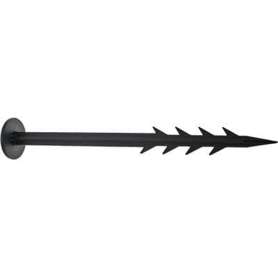 Picchetto Chiodo Blocca Telo Pa Nero Dentato H 45 mm 20 cm 100 Pezzi - 2
