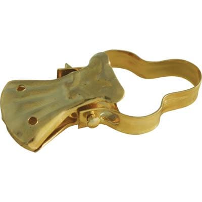 Pinza Barocco per Anello Tenda Acciaio Ottonato con Arco 100 Pezzi - 2