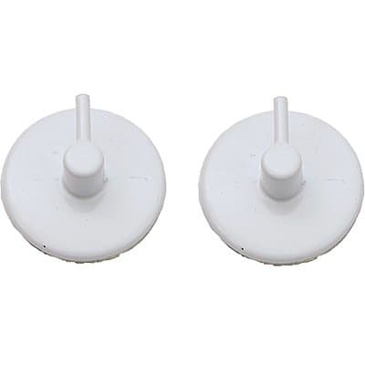 Gancio Bris Tondo Metallo Pronty Bianco 25 mm 2 Pezzi - 2