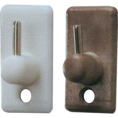 Gancio Bris Base Plastica Rampino Metallo Bianco 18 x 32 mm 100 Pezzi - 2