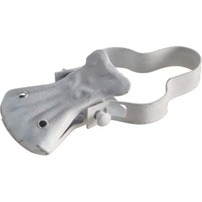 Pinza Barocco per Anello Tenda Acciaio Bianco con Arco 100 Pezzi - 2
