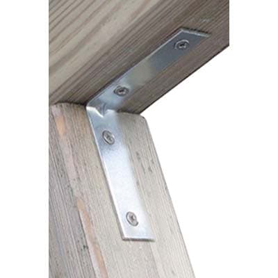 Lastrina 4 Fori Angolare Zincata S 10 x 10 x 1,5 cm 2,0 mm 100 Pezzi - 2