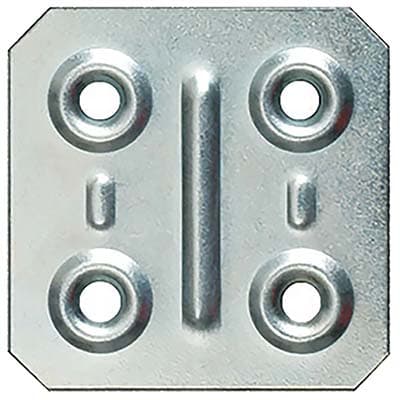 Giunzione 4 Fori Dritta 8 x 57 Zincata S 4,0 x 4,0 cm 1,0 mm 200 Pezzi - 2