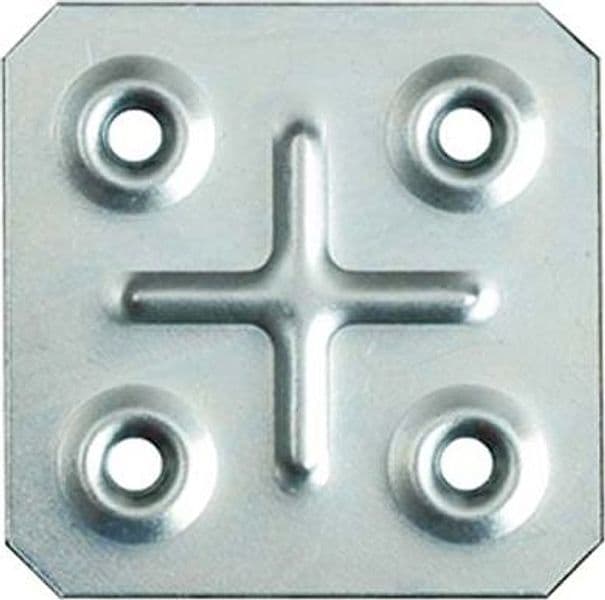 Giunzione 4 Fori Dritta 8 x 117 Zincata S 4,5 x 4,5 cm 1 mm 100 Pezzi – Autres