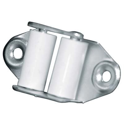 Guidacinghia a Rulli Fori Verticali Zincato Rulli Nylon H 45 mm 100 Pezzi - 2