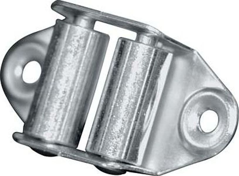 Guidacinghia a Rulli Fori Verticali Zincato Rulli Acciaio H 45 mm 100 Pezzi - 2