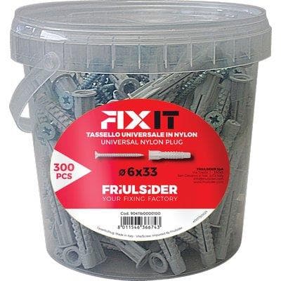 Tassello Nylon Fixit Vite TSP Promopack Friulsider 6 x 33 mm 300 Pezzi - 2