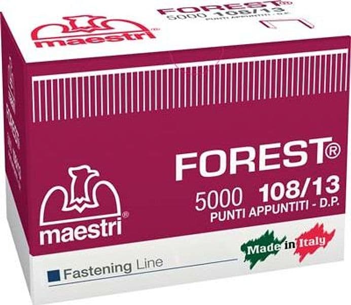 Punto Forest 108 a 13 per Fissatrice Ro Ma Zincato 10,05 x 8 mm 5000 Pezzi – Ro-ma