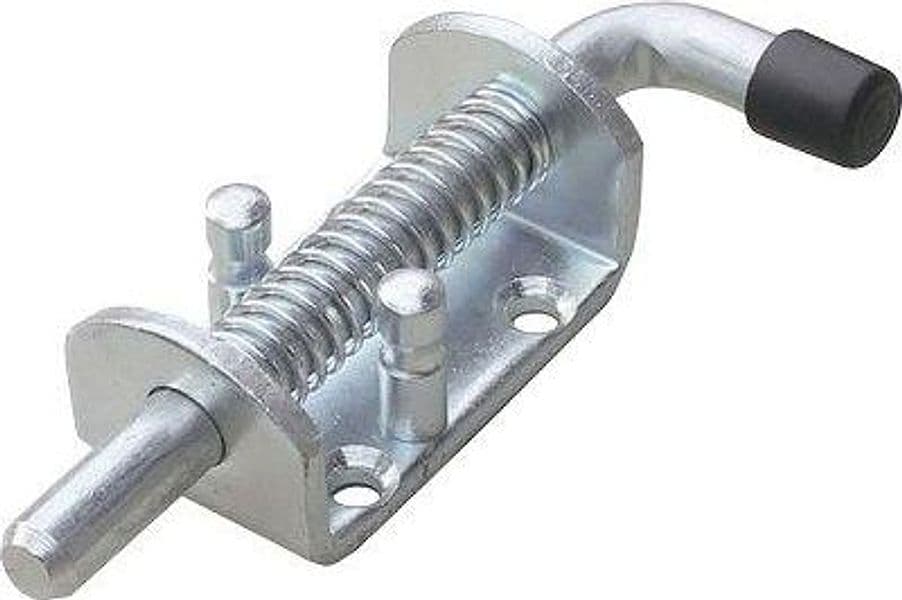 Catenaccio con Molla Tondo 057 Ibfm Zincato 40 mm 7,5 cm 8 Pezzi - 2