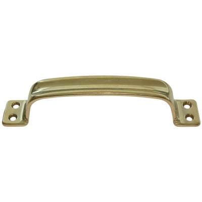 Maniglietta Mobili Scannellata Ottone Lucido Int 140 mm 5 Pezzi - 2