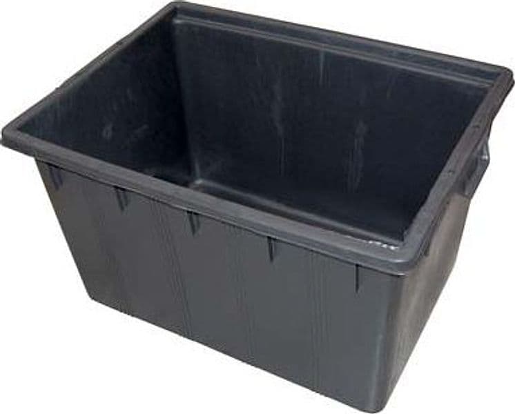 Mastellone Rettangolare Nero Ics Ldpe Lt 180 cm 80X60 H.cm 48 con Manici - 2