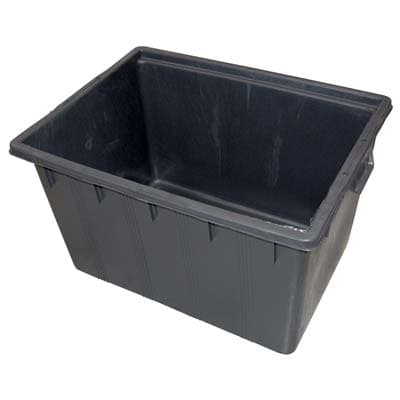 Mastellone Rettangolare Nero Ics Ldpe Lt 180 cm 80X60 H.cm 48 con Manici - 2