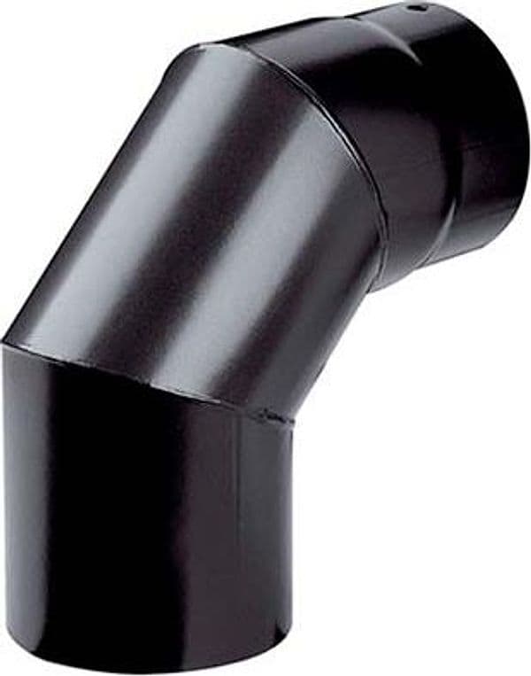 Gomito Legna 90 ° Plus Nero Opaco Save Cm 13