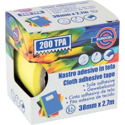 Nastro Adesivo Telato 200 Tpa Eurocel Giallo 2,7 ml 38 mm 4 Pezzi - 2