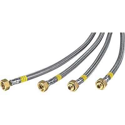 Tubo Gas Treccia per Centralin Sicurgas NGDN8 Parigi Inox 304 ½f Cm 80 - 2