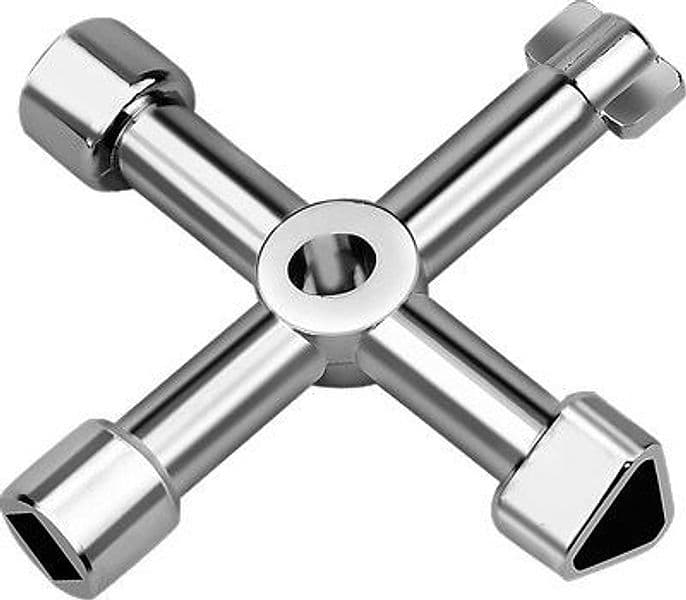 Chiave Multiuso Quadri Gas Acqua Elettricita Zama Nichelata 5 Pezzi – Autres
