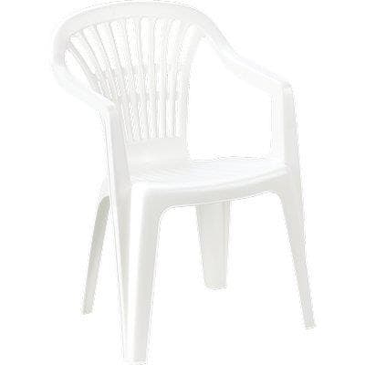 Sedia Scilla con Braccioli Progarden Pp Bianco Cm 54X53 H.cm 80 - 2