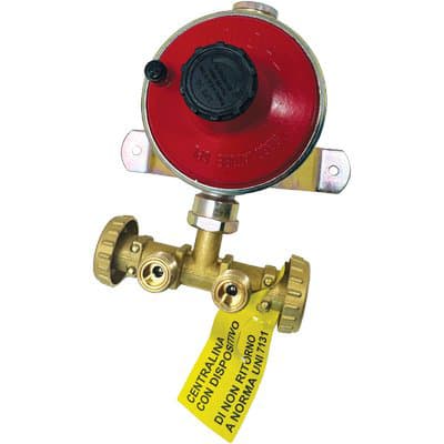 Centralina Mini per 2 Bombole Gas GPL Regolatore Bp Kg H 7 con Staffa - 2