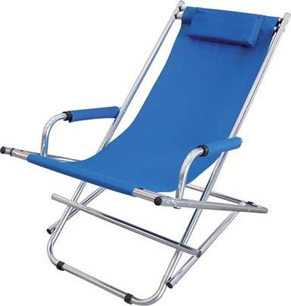 Sdraio Relax Domus Alluminio Poly Blu Cm 97X54 H.cm 77 - 2