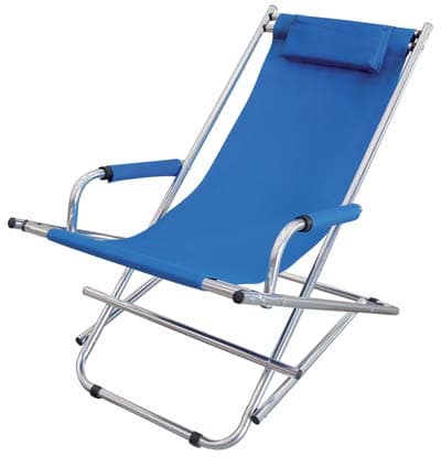 Sdraio Relax Domus Alluminio Poly Blu Cm 97X54 H.cm 77 - 2