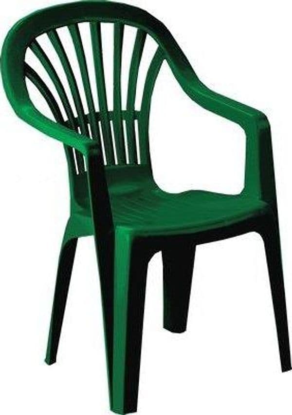 Sedia Zena con Braccioli Progarden Pp Verde Cm 55X56 H.cm 90