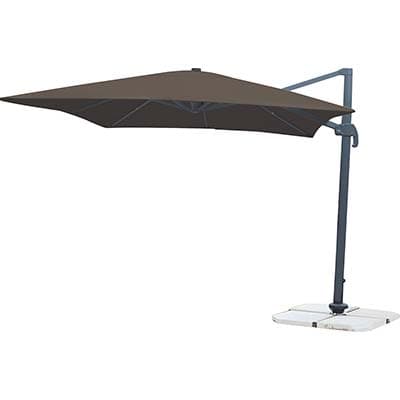 Ombrellone Palo Laterale Top Domus Alluminio Poly Tortora Mm 77X53 Mt 3X3 - 2