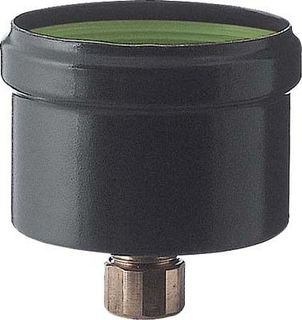 Tappo con Scarico Condensa Pellet Nero Opaco Save Cm 8 con Manicotto Ottone