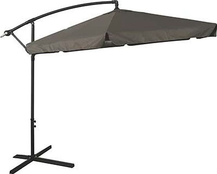 Ombrellone Palo Laterale Banana Domus Acciaio Poly Tortora Mm 48 3 m - 2