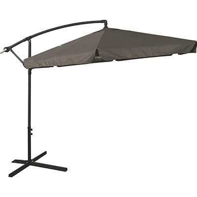 Ombrellone Palo Laterale Banana Domus Acciaio Poly Tortora Mm 48 3 m - 2