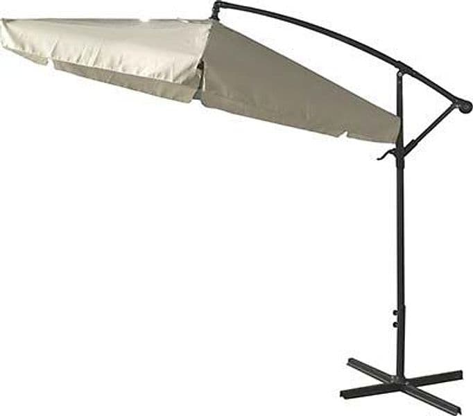Ombrellone Palo Laterale Banana Domus Acciaio Poly Ecru Mm 48 3 m - 2