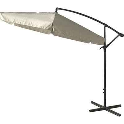 Ombrellone Palo Laterale Banana Domus Acciaio Poly Ecru Mm 48 3 m - 2