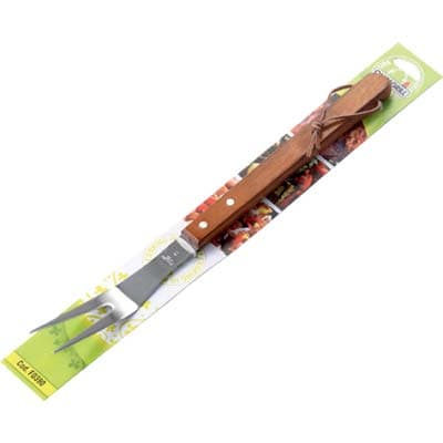 Forchettone Barbecue F0390 Ompagrill Inox Legno 39 cm 3 Pezzi - 2