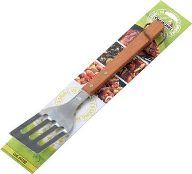 Paletta Barbecue PA390 Ompagrill Inox Legno 39 cm 3 Pezzi - 2