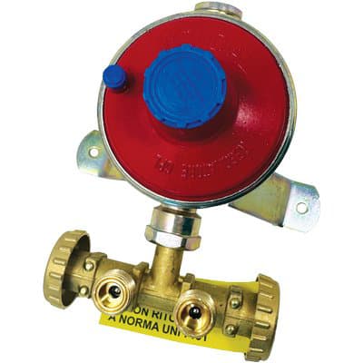 Centralina Mini per 2 Bombole Gas GPL Regolatore Bp Kg H 10 con Staffa - 2