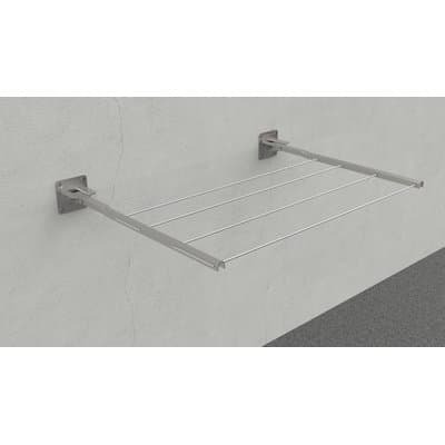Stendino a Muro Pieghevole 714 Minutex Acciaio Zincato 60 cm 2 Pezzi - 2