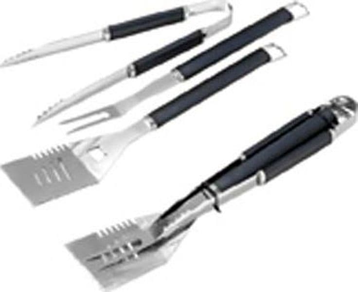 Posate Barbecue Set 03450 Ompagrill Inox Sintetico 45 cm 3 Pezzi