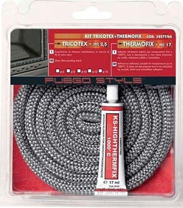 Guarnizione Treccia con Adesivo per Stufa Fuego 2,5 m 10 mm – Autres