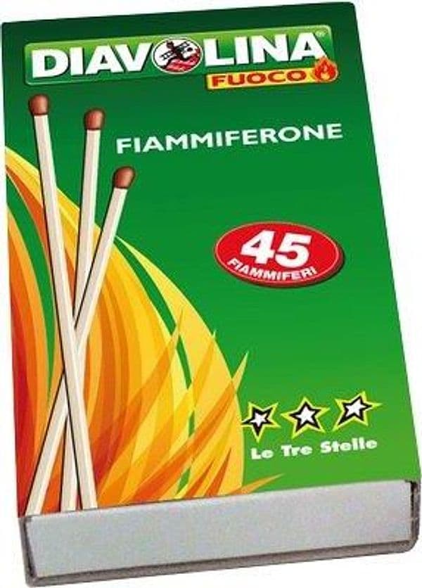 Fiammiferi Lunghi Diavolina 10XPZ 45 100 mm