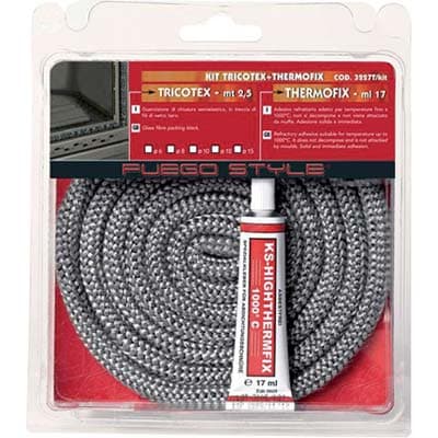 Guarnizione Treccia con Adesivo per Stufa Fuego 2,5 m 12 mm - 2