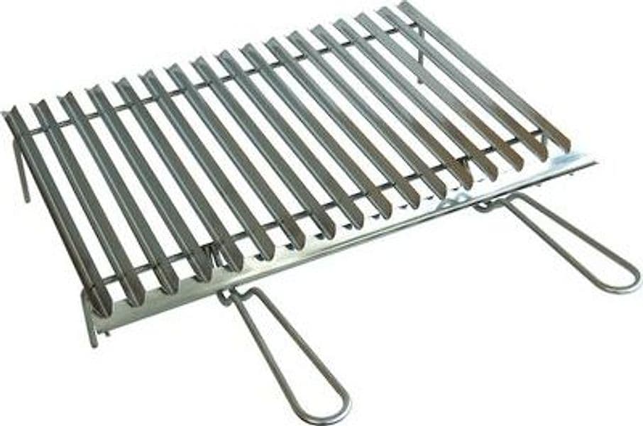 Graticola Barbecue Recupero Grasso Ompagrill Inox Manici 2 cm 60X40