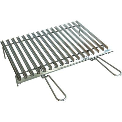 Graticola Barbecue Recupero Grasso Ompagrill Inox Manici 2 cm 60X40 - 2