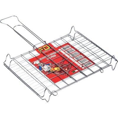 Graticola Barbecue a Barre Doppia Fd Acciaio Cromato 30 x 25 cm 2 Pezzi - 2