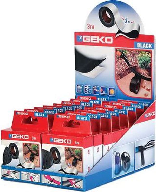 Nastro Autoagglomerante Geko Black Nero Sp 3 ml 25 mm 0,75 mm 4 Pezzi - 2
