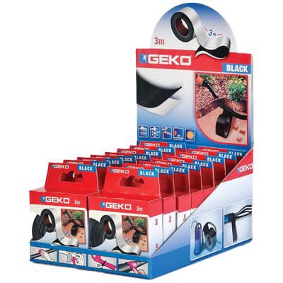 Nastro Autoagglomerante Geko Black Nero Sp 3 ml 25 mm 0,75 mm 4 Pezzi - 2