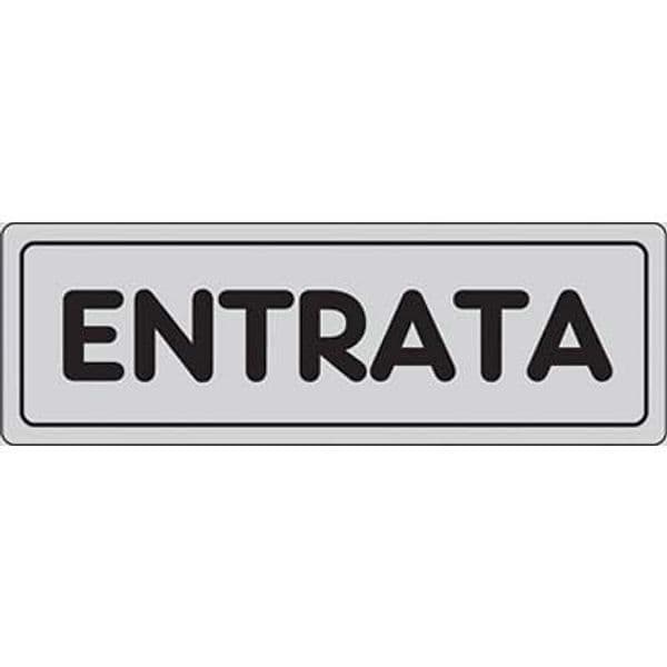 Targa Segnaletica Adesiva Entrata Vinile 15 x 5 cm 10 Pezzi - 2