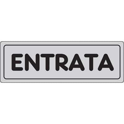 Targa Segnaletica Adesiva Entrata Vinile 15 x 5 cm 10 Pezzi - 2